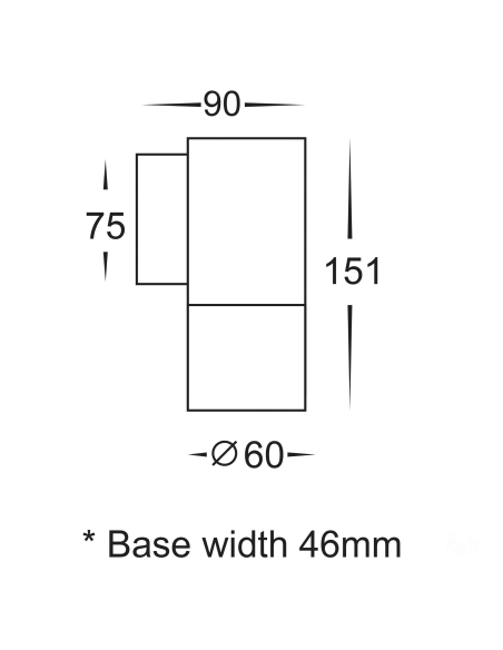 HV1171T - Single Fixed Wall Pillar Light HV1171T