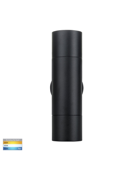 HV1027GU10T - Up & Down Wall Pillar Light BlackHV1027GU10T