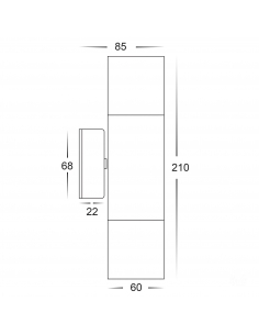 HV1015T - Up & Down Wall Pillar Light Solid CopperHV1015T 2