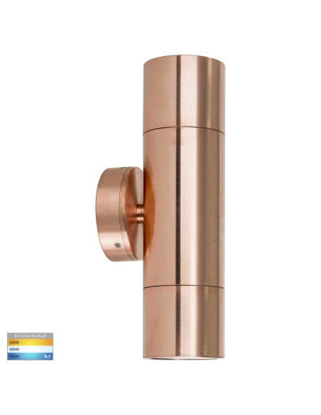 HV1017GU10T - Up & Down Wall Pillar Light Solid Copper