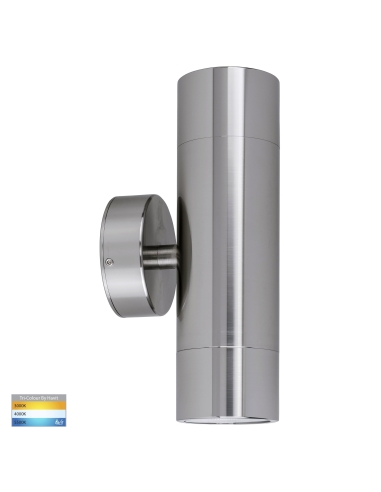 HV1008T - Maxi Tivah 316 Stainless Steel TRI Colour Up & Down Wall Pillar Lights