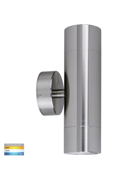 HV1008T - Maxi Tivah 316 Stainless Steel TRI Colour Up & Down Wall Pillar Lights