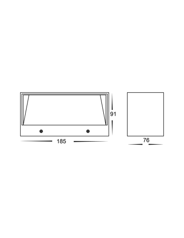 Nikki 6W 240V Up & Down LED Wall Light Black / HV3637T-BLK