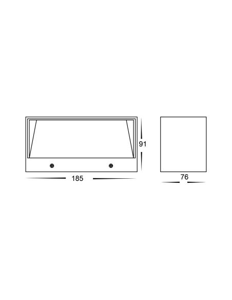Nikki 6W 240V Up & Down LED Wall Light Black / HV3637T-BLK