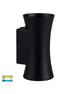 Savannah 9W 240V Up & Down LED Wall Light Black / HV3635T-BLK