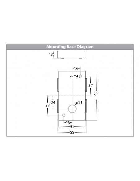 Savannah 9W 240V Up & Down LED Wall Light Black / HV3635T-BLK