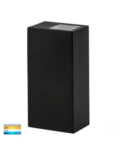 Veldi 10W 240V Up & Down LED Wall Pillar Light Matt Black / HV3633T-BLK