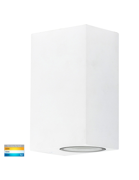 HV3632T-WHT - HV3632T-White - Accord White TRI Colour Up & Down LED Wall Light