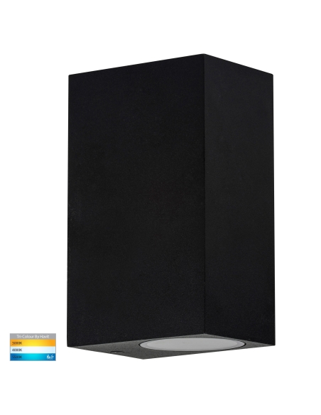 HV3632T-BLK - HV3632T-Black - Accord Black TRI Colour Up & Down LED Wall Light