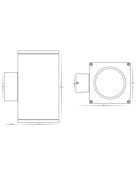 HV3629T-WHT-SQ - HV3629T-White-Square - Porter HV3629T-WHT-SQ