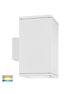 Porter 30W 240V Dimmable Up & Down Square LED Wall Pillar HV3629T-WHT-SQ