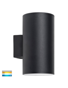 Porter 30W 240V Dimmable Up & Down Round LED Wall Pillar HV3629T-BLK