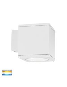 Porter 15W 240V Dimmable Square LED Wall Pillar Light White HV3628T-WHT-SQ