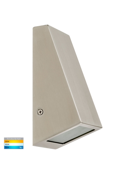 HV3602T-SS316 - HV3605T-SS316 -Taper 316 Stainless Steel TRI Colour LED Wedge Wall Light