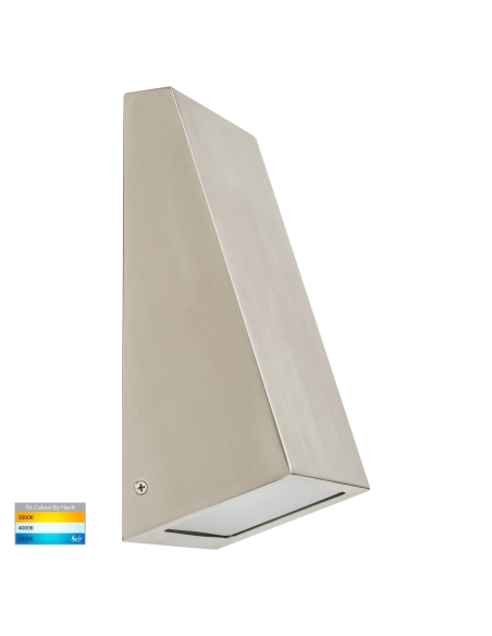 HV3601T-SS316 - Taper 316 Stainless Steel TRI Colour LED Wedge Wall Light