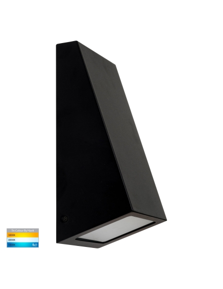 HV3601T-BLK - HV3601T-Black - Taper Black TRI Colour LED Wedge Wall Light