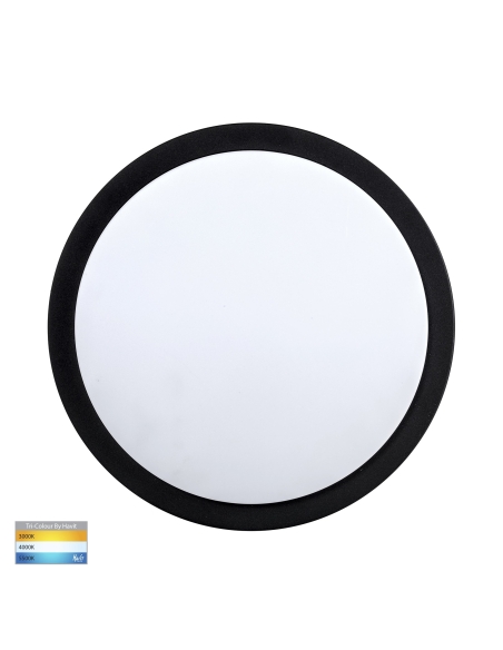 HV36052T-BLK - HV36052T-Black - Liptor Black 20W Ceiling Mounted LED Oyster