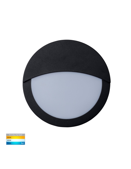 HV36012T-BLK - HV36012T-Black - Roto Black LED Bunker Light with Eyelid