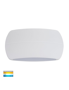 Cara 9W 240V Up & Down LED Wall Pillar Light White / HV35022T-WHT