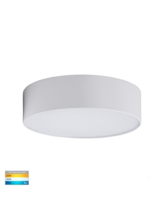 Nella 20 watt LED Surface Mounted Round Oyster Light HV5892T-WHT