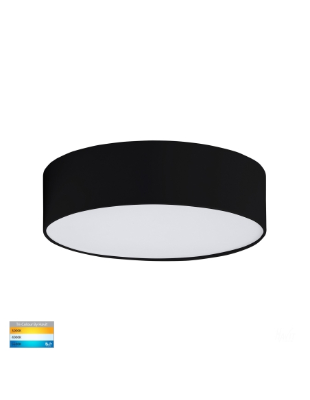 HV5892T-BLK - HV5892T-Black - Nella Black 20W Ceiling Mounted LED Oyster
