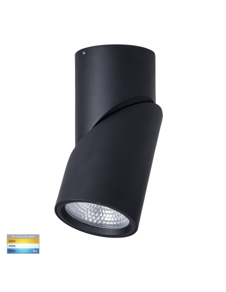 HV5825T-BLK - HV5825T-Black | HV5825T-Black-12V - Nella Black 24W Surface Mounted Rotatable LED Downlight