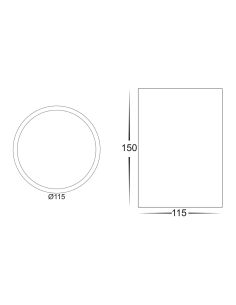 Nella 18 watt LED Surface Mounted Adjustable Round HV5815T-BLK 2