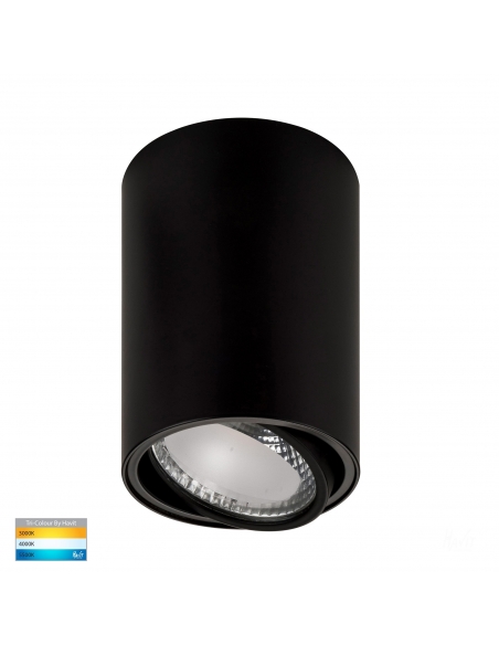 HV5813T-BLK - HV5813T-Black | HV5813T-Black-12V - Nella 12W LED Black Adjustable Surface Mounted Downlight