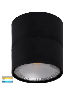 Black Surface Mounted Round Downlight C/W ExtensionHV5805T-BLK-EXT