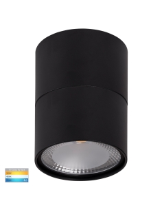 Black Surface Mounted Round Downlight C/W ExtensionHV5803T-BLK-EXT