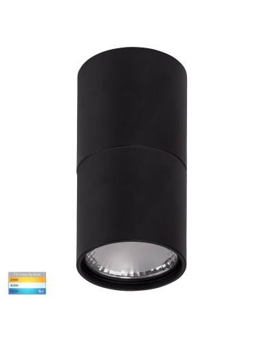 HV5802T-BLK-EXT - HV5802T-Black-Exterior | HV5802T-Black-Exterior-12V - Nella Black 7W Surface Mounted LED Downlight with Ext