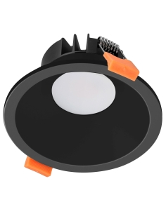 Black Fixed PC Downlight 90mm CutoutHV5528D2W-BLK