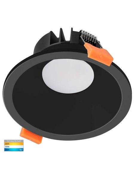 HV5528T-BLK - HV5528T-Black - Gleam Black Fixed LED Downlight