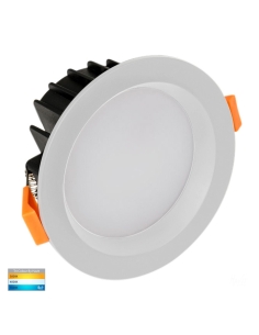 White Fixed PC Downlight 90mm CutoutHV5522T-WHT