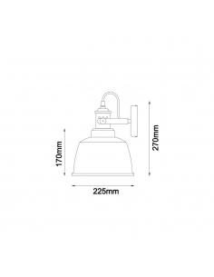 Alta Interior Adjustable Bell with Copper Highlights Wall ALTA1W 2