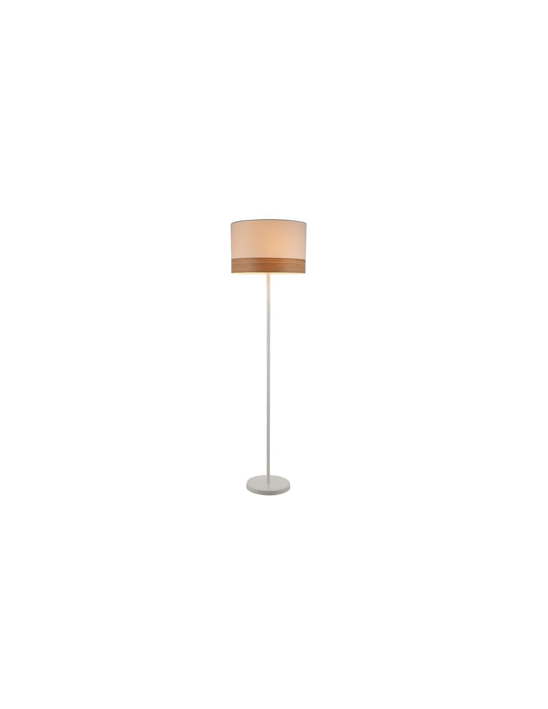 TAMBURA Scandinavian Large Round Drum Shape Floor Lamps - Off Inline Foot Switch Not Suitable For Dimming Warra...