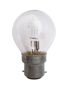 Fancy Round Halogen 18-25 watt BC Globe 2800K (195 Lumens) CLAHAFR18WBCFR