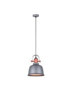 Alta 1 Light Stylish Modern Pendant Light in Grey with ALTA3