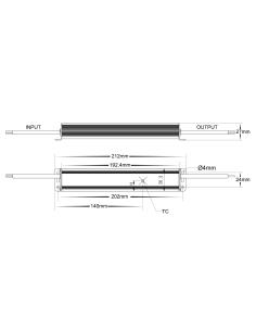 12v DC IP66 High Power Factor Weatherproof LED DriverHV9658-12V30W 2