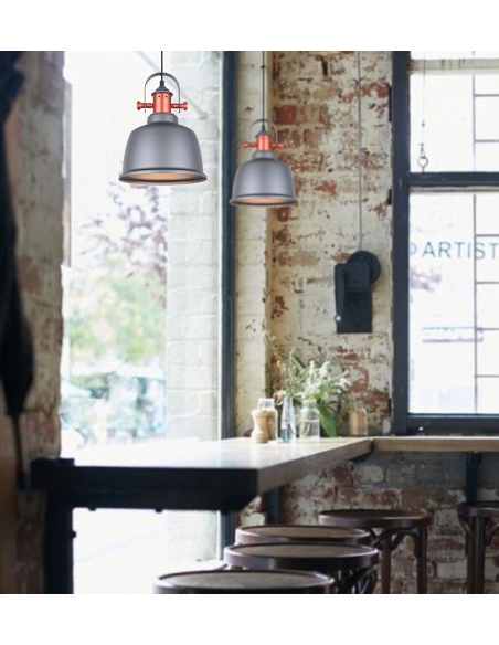 Alta 1 Light Stylish Modern Pendant Light in Grey ALTA3