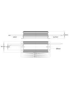 12v DC IP66 High Power Factor Weatherproof LED DriverHV9658-12V60W 2
