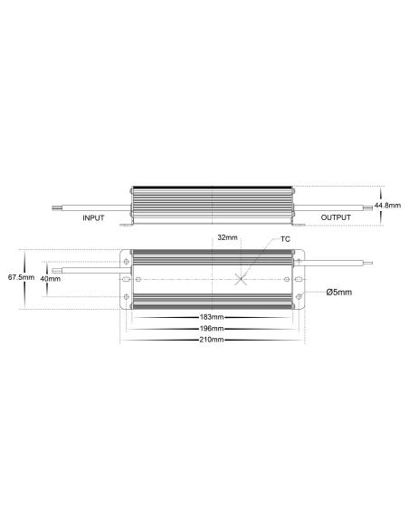 HV9658-12V100W - 100W Weatherproof LED DriverHV9658-12V100W