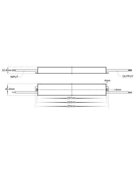 HV9658-24V60WS - 60W Slimline Weatherproof LED HV9658-24V60WS