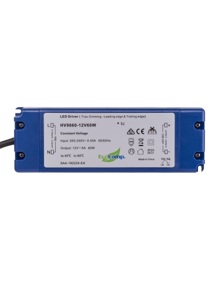 HV9660-12V60W - 60W Indoor Dimmable LED Driver