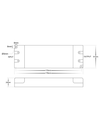HV9660-24V60W - 60W Indoor Dimmable LED DriverHV9660-24V60W