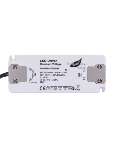 20W Indoor IP20 Constant Voltage LED Driver