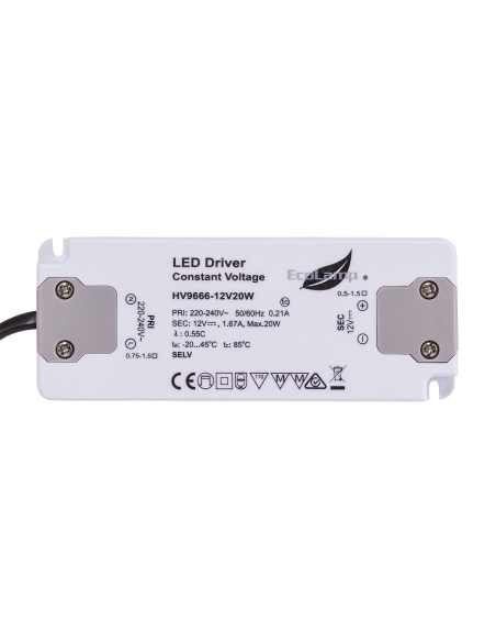 HV9666-12V20W - 20W Indoor IP20 Constant Voltage LED Driver