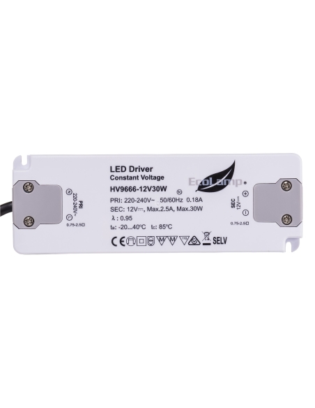 HV9666-24V30W - 30W Indoor IP20 Constant Voltage LED Driver