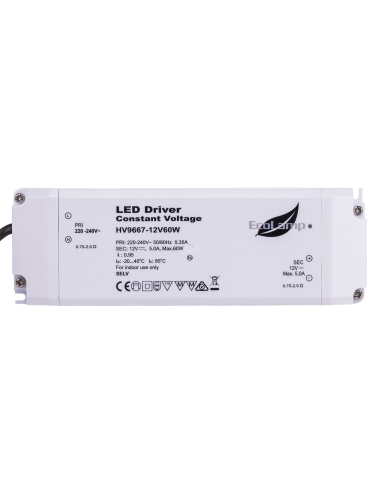 60W Indoor IP20 Constant Voltage LED Driver