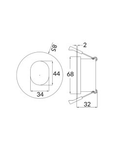 Down Light Fitting Fixed Matt White Round Architectural ARC6 2